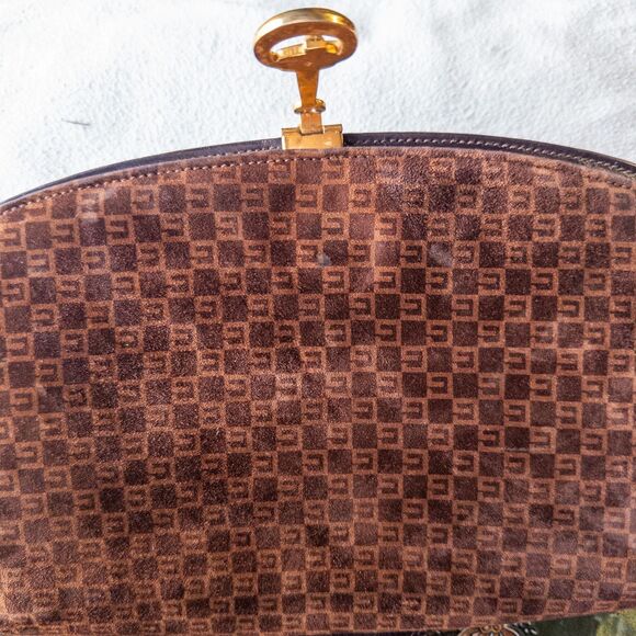 Vintage GUCCI ITALY 1970's Suede & Leather Horse-Bit Purse - Picture 3 of 9